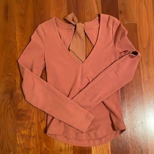Satin bow blouse